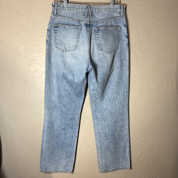 Slverlake London ankle jeans in broken hearts high rise wide leg straight jeans - Picture 7 of 10